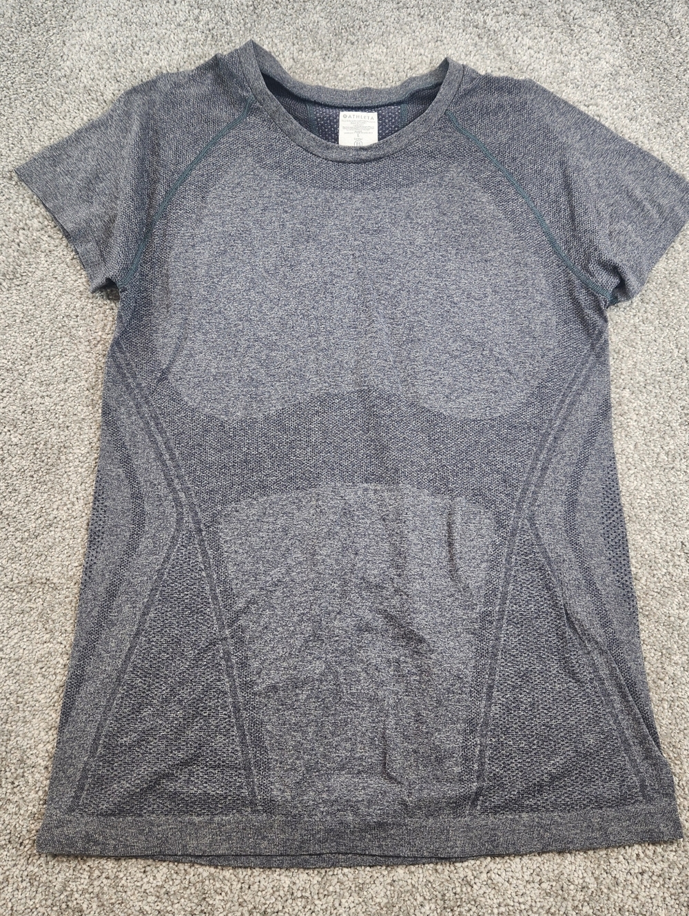 Athleta Athletic T-Shirt Women's Size Large Gray Pullover Crew Neck Running Gym